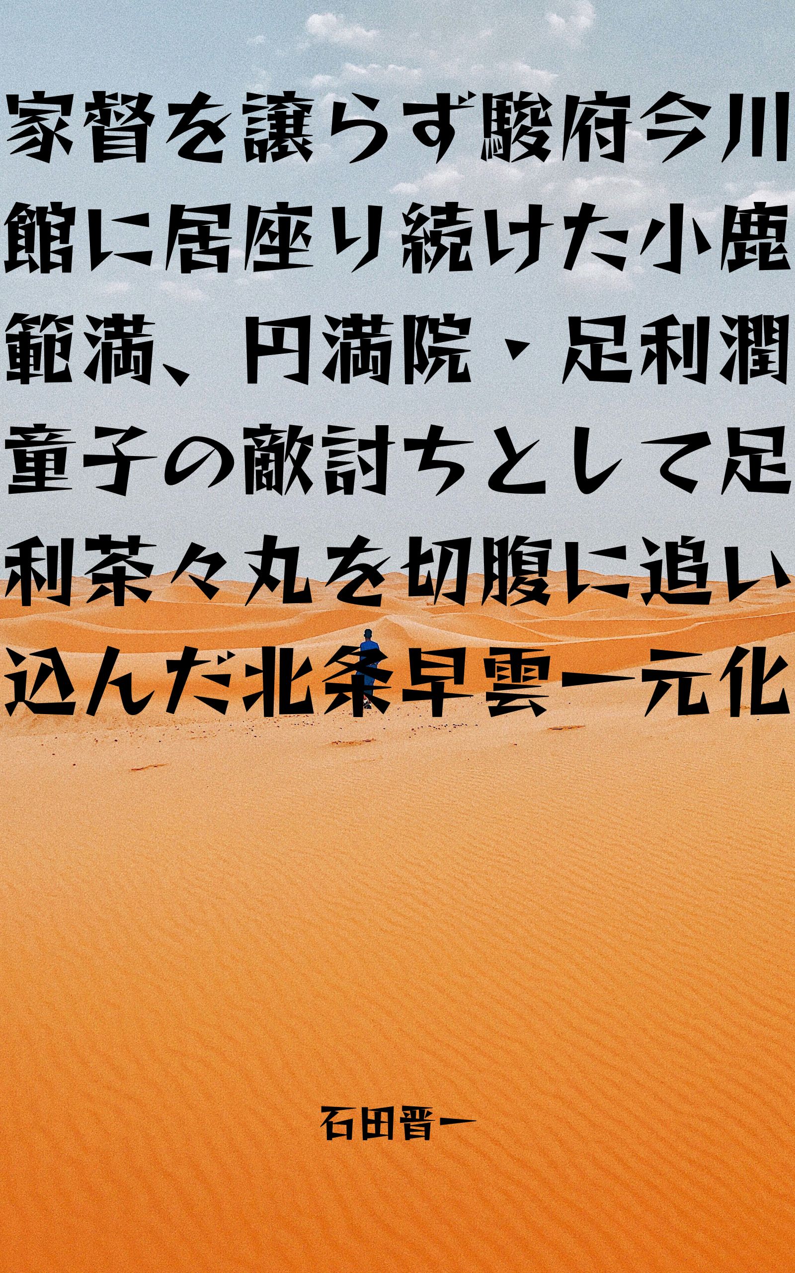 電子書籍「家督を譲らず駿府今川館に居座り続けた小鹿範満、円満院・足利潤童子の敵討ちとして足利茶々丸を切腹に追い込んだ北条早雲一元化」の表紙